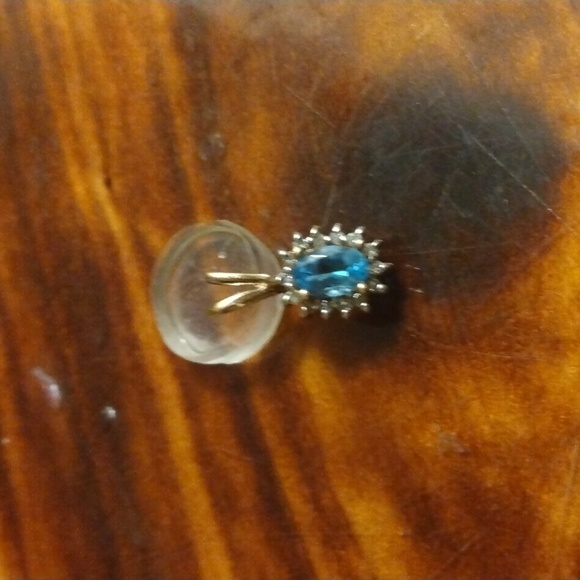 18k gp Blue topaz - Picture 3 of 3
